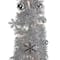 6ft. Pre-Lit Silver Pre-Decorated Pop-Up Artificial Christmas Tree, Clear Lights